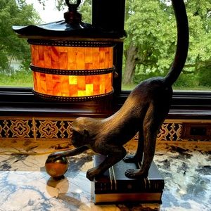 Maitland Smith Bronze Monkey Lamp